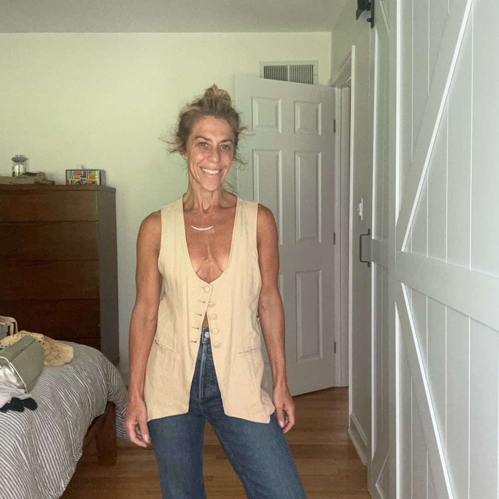Free People Button-Up Vest